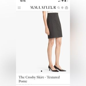 NWT MM Lafleur textured ponte pencil skirt, black color size 10